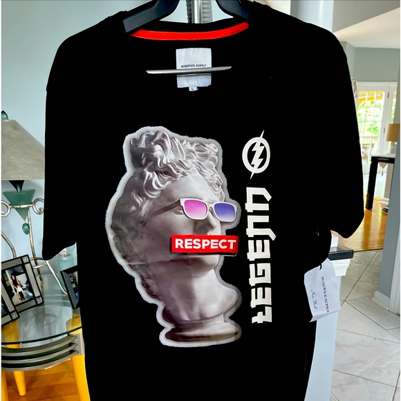 Respect Legend DAVID Black Graphic Tee - Picture 1 of 6